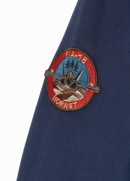 Sweat à capuche zippé Top Gun Navy – Patchs Aviateur