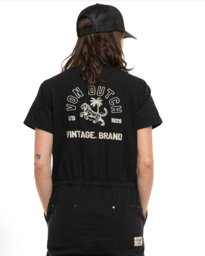 Combinaison femme Von Dutch Tigre Palmier noire