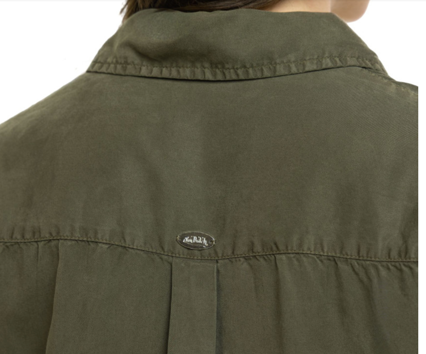 Robe-chemise Von Dutch kaki en Tencel