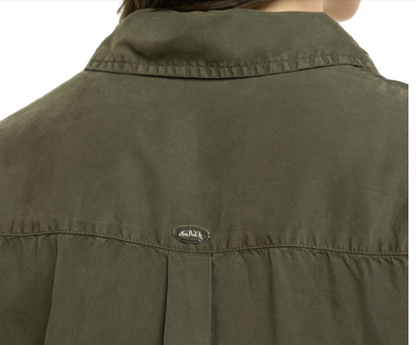 Robe-chemise Von Dutch kaki en Tencel