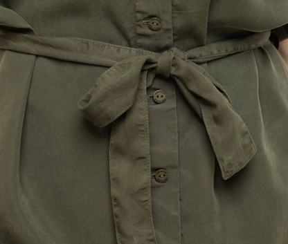 Robe-chemise Von Dutch kaki en Tencel
