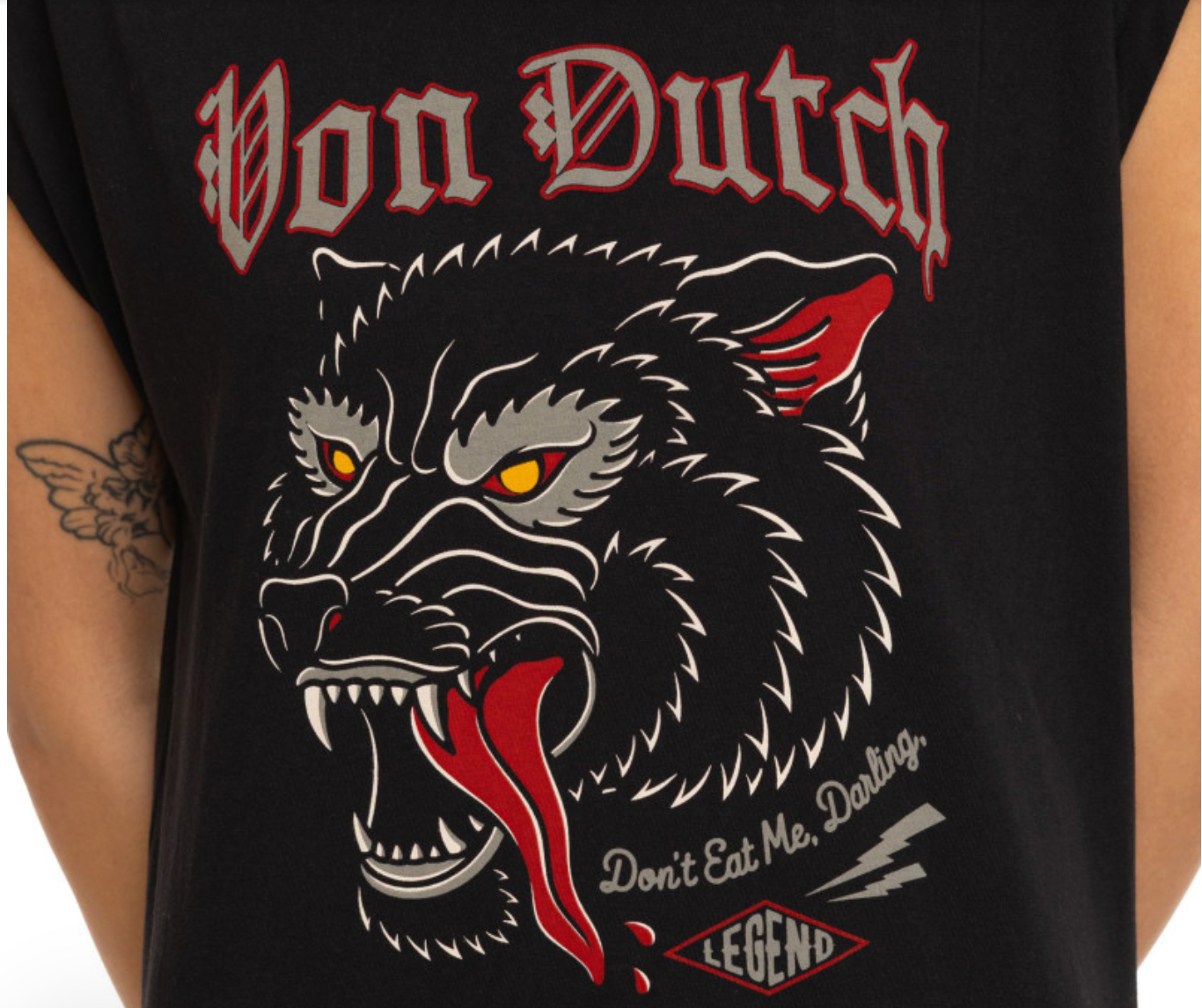 Robe t-shirt longue Von Dutch Wolf noire