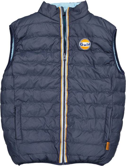 Blouson sans manches réversible GULF - Navy & Light Blue