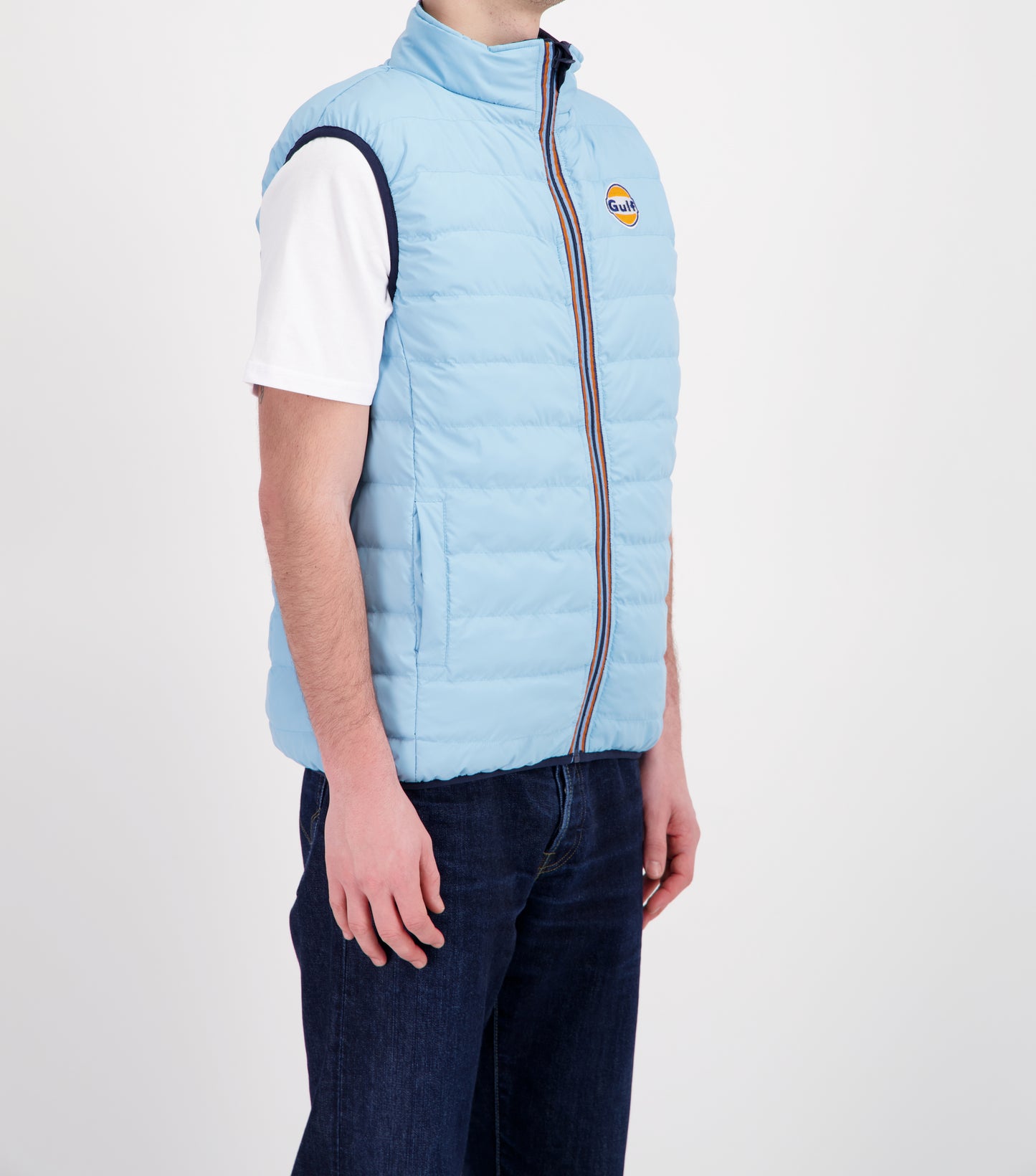Blouson sans manches réversible GULF - Navy & Light Blue