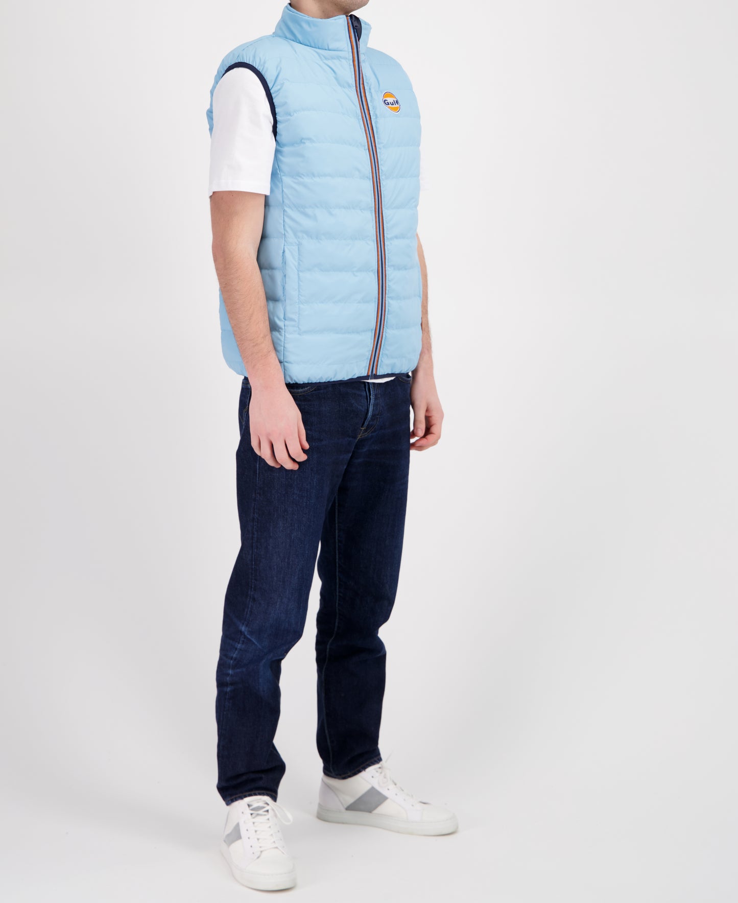 Blouson sans manches réversible GULF - Navy & Light Blue