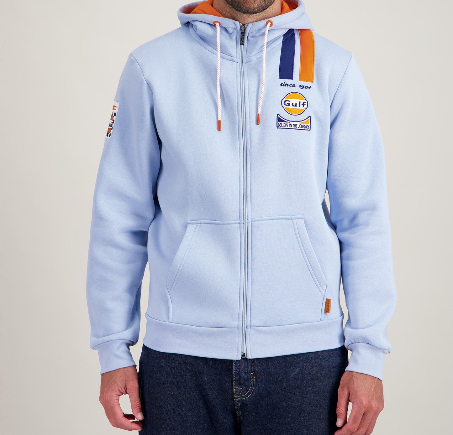 Sweat zip Gulf – light blue