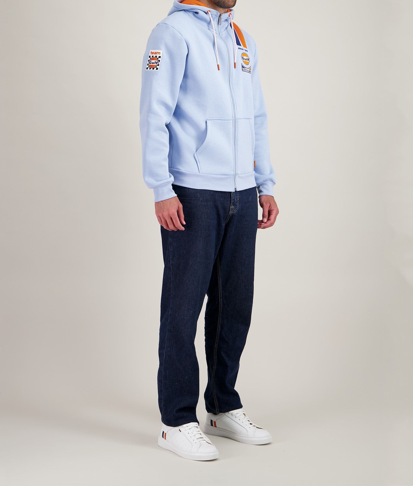 Sweat zip Gulf – light blue