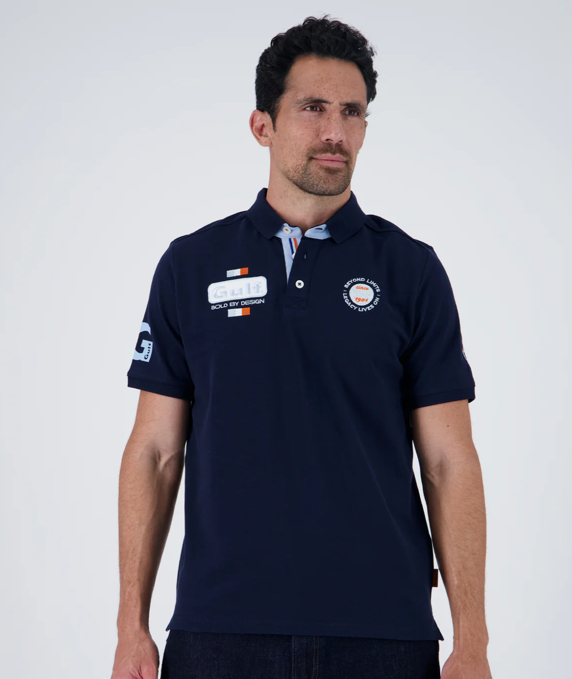 Polo Gulf Heritage bleu marine en coton piqué