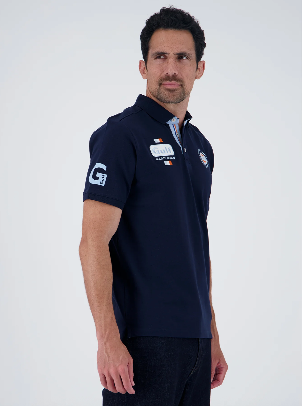 Polo Gulf Heritage bleu marine en coton piqué