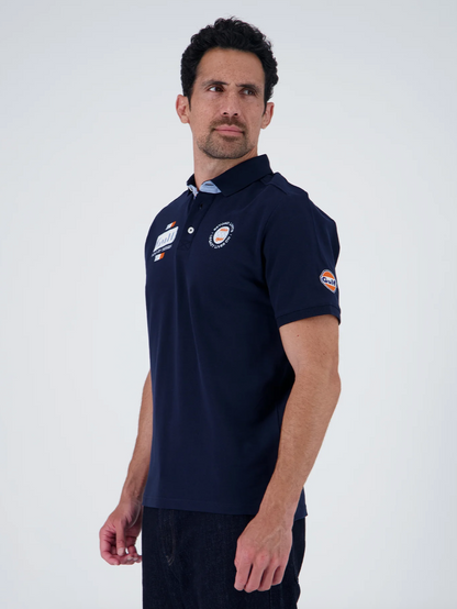 Polo Gulf Heritage bleu marine en coton piqué