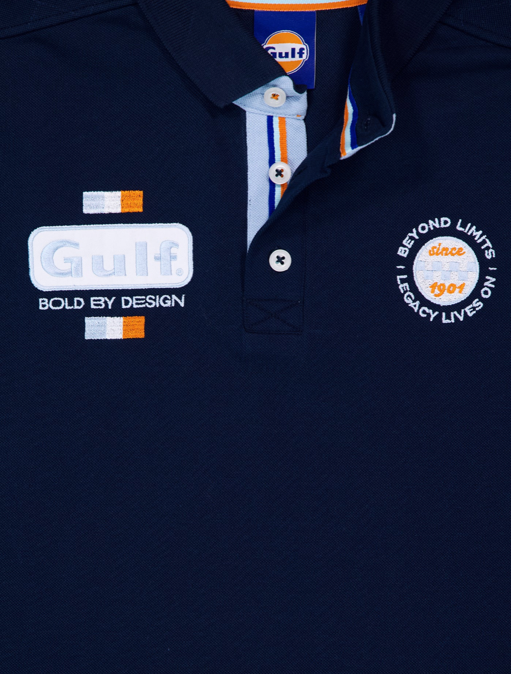 Polo Gulf Heritage bleu marine en coton piqué