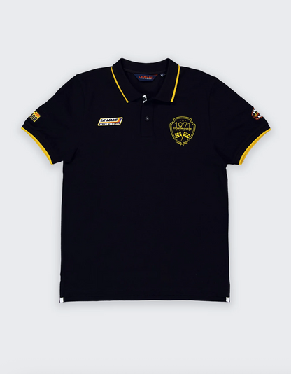 Polo homme Steve McQueen Le Mans 1971 noir – Maille piquée de coton