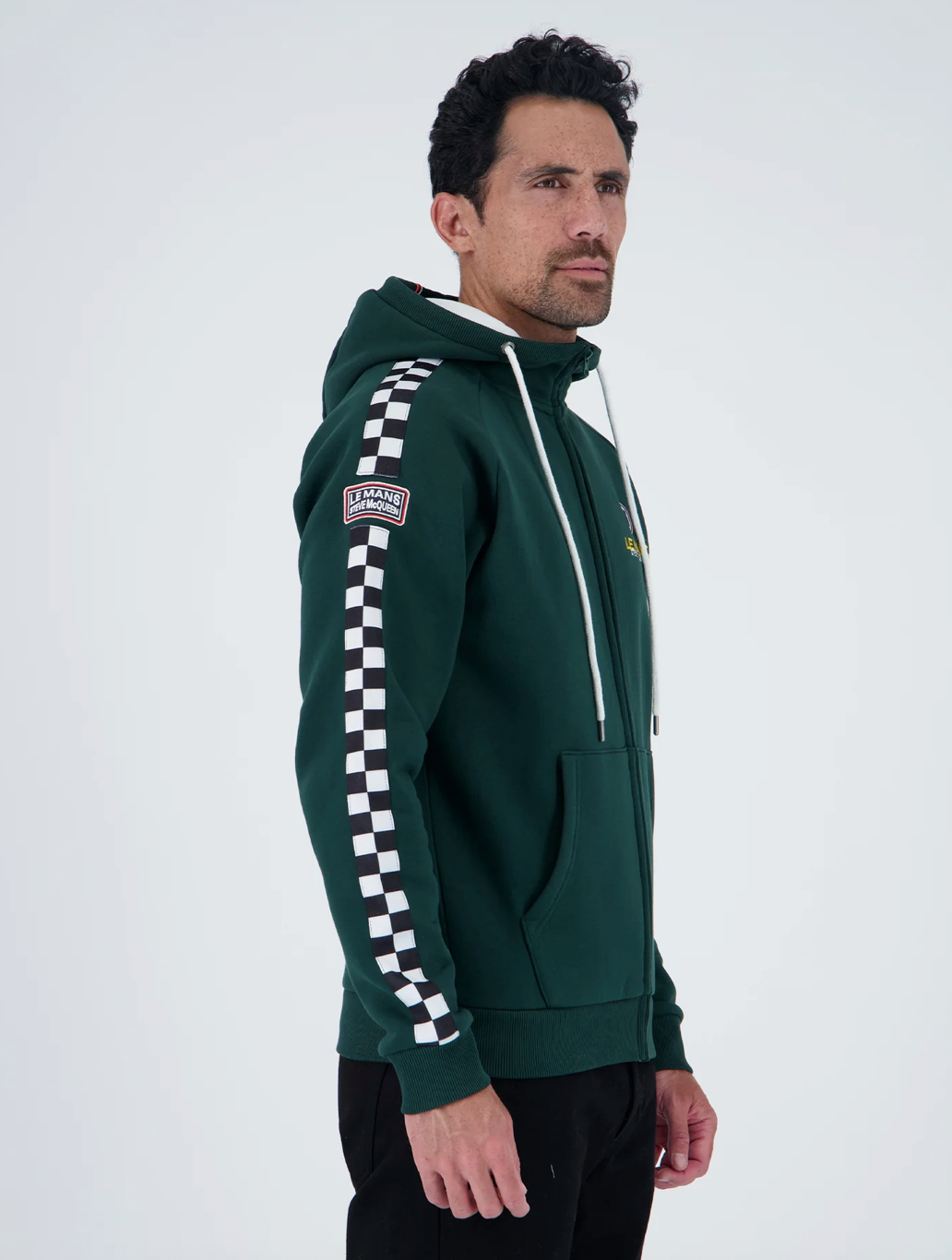 Hoodie zippé Le Mans x Steve McQueen n°20 Vert Racing