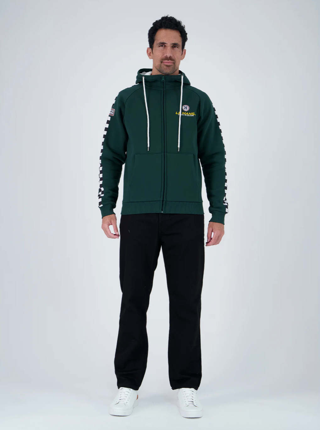 Hoodie zippé Le Mans x Steve McQueen n°20 Vert Racing