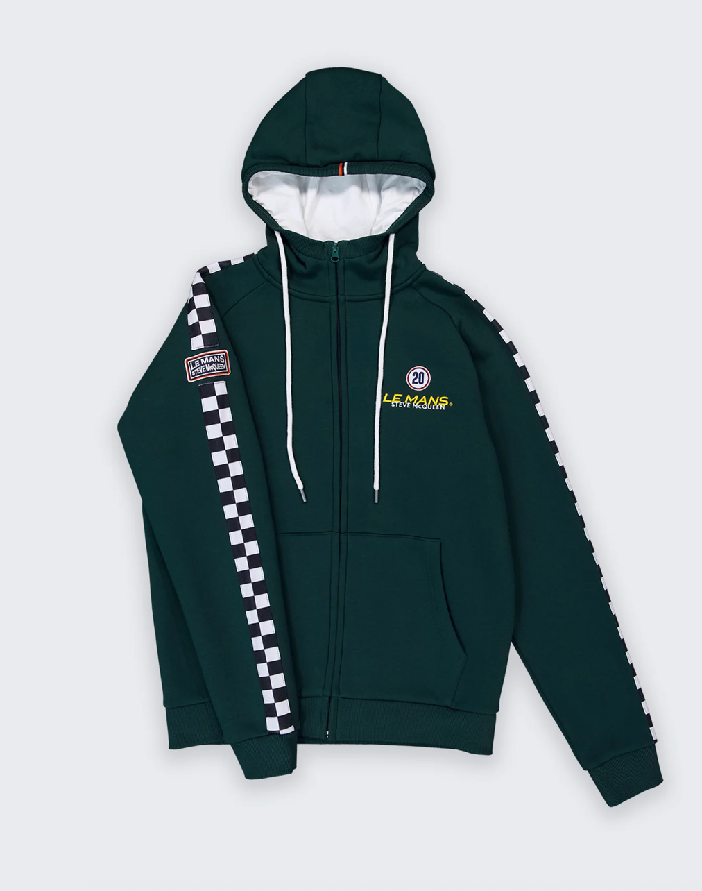 Hoodie zippé Le Mans x Steve McQueen n°20 Vert Racing