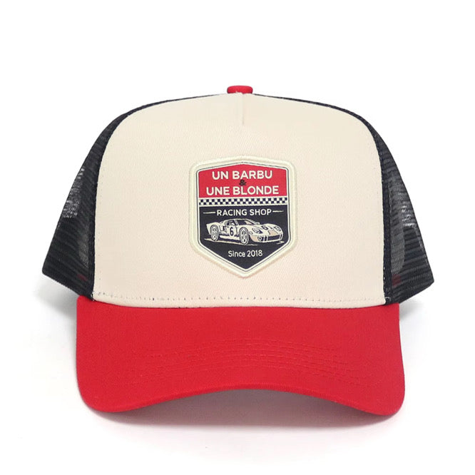 Casquette Un Barbu et Une Blonde - noire/rouge - Vintage Motorsport