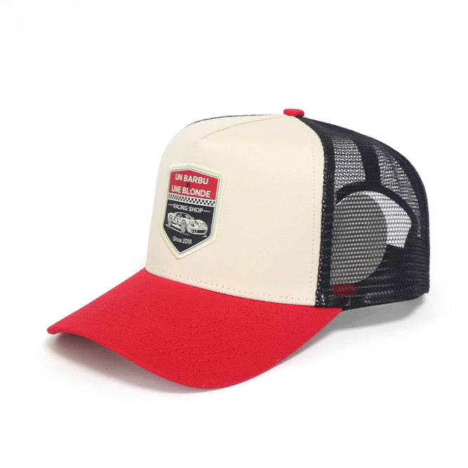 Casquette Un Barbu et Une Blonde - noire/rouge - Vintage Motorsport
