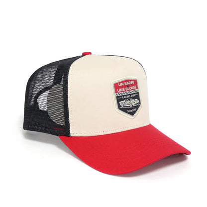Casquette Un Barbu et Une Blonde - noire/rouge - Vintage Motorsport