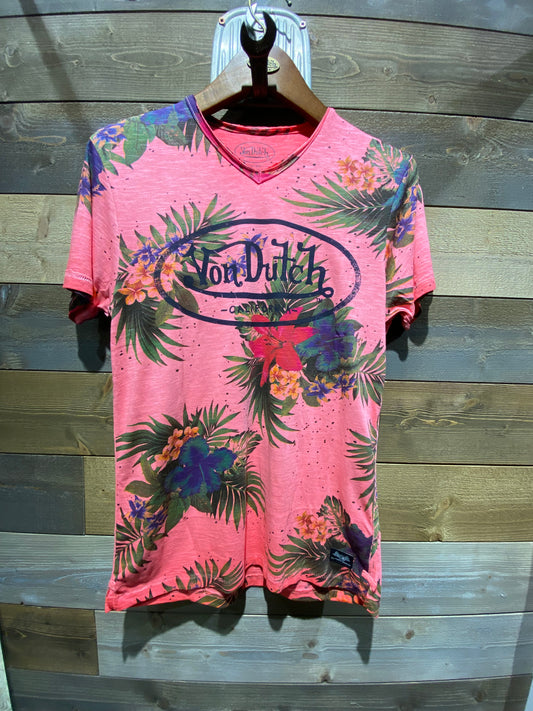 T-shirt Von Dutch Hawaï – fuchsia