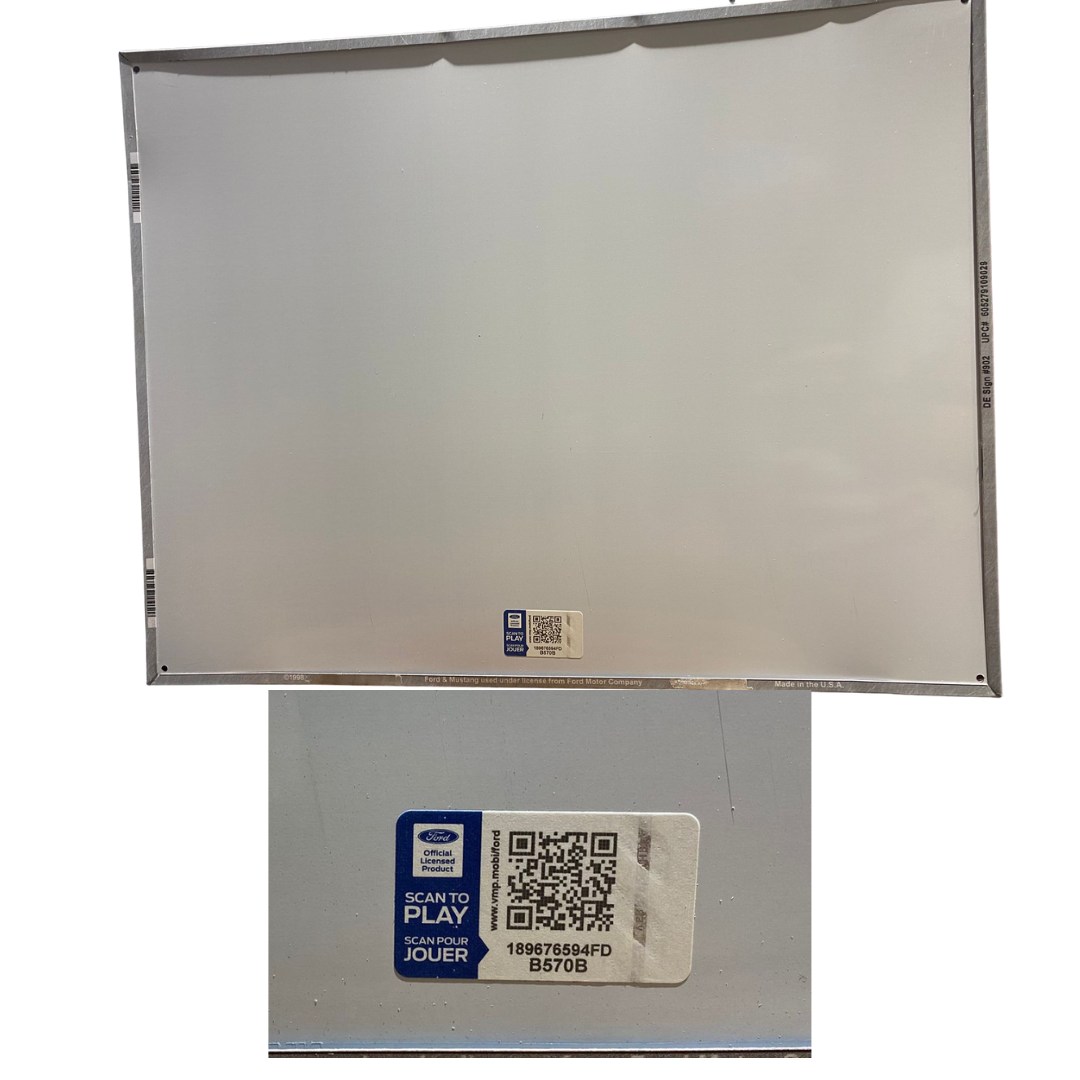 🏁 Plaque métal Ford Mustang – 35th Anniversary (1964–1999)