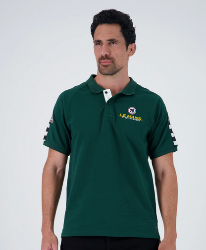 Polo Steve McQueen Vert Racing – Damiers Épaules