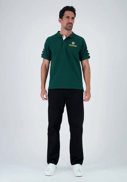 Polo Steve McQueen Vert Racing – Damiers Épaules