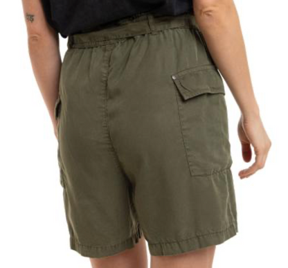 Short cargo femme Von Dutch en Tencel kaki