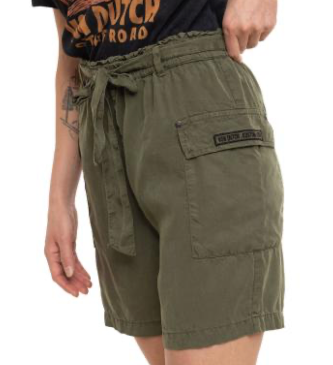 Short cargo femme Von Dutch en Tencel kaki