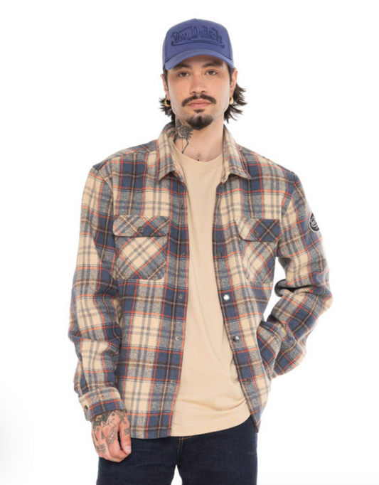 Surchemise Homme Von Dutch Roadhouse – Flanelle à carreaux doublée polaire
