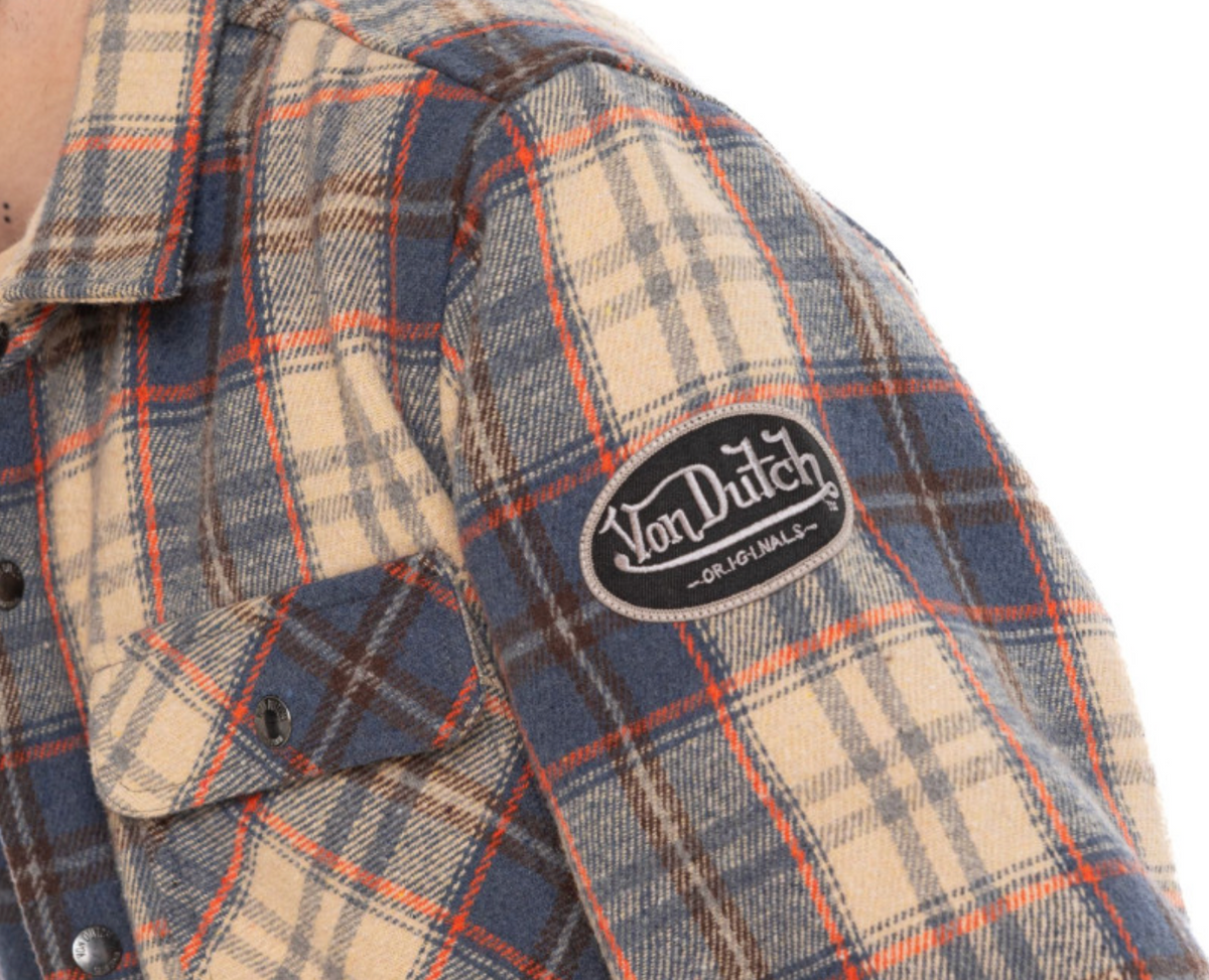 Surchemise Homme Von Dutch Roadhouse – Flanelle à carreaux doublée polaire
