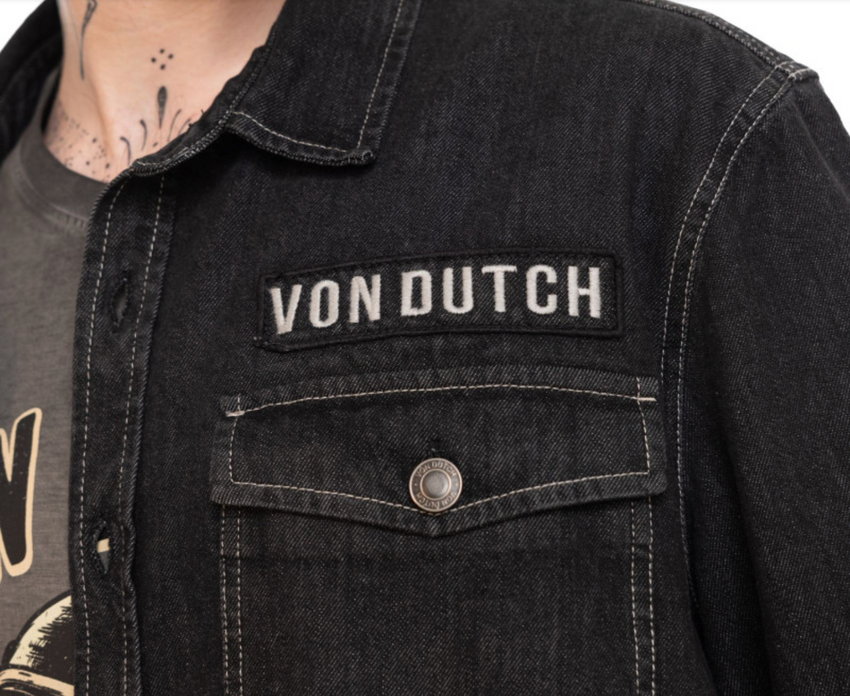 Surchemise Von Dutch en denim noir – Homme