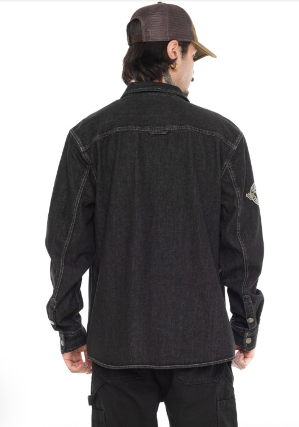 Surchemise Von Dutch en denim noir – Homme