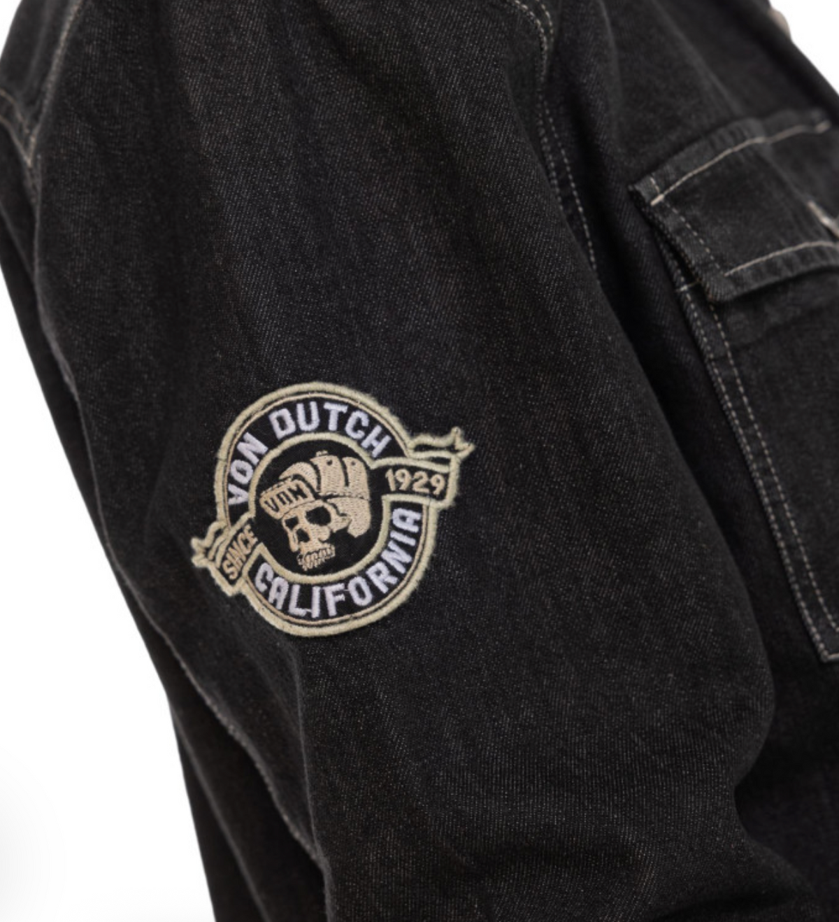 Surchemise Von Dutch en denim noir – Homme