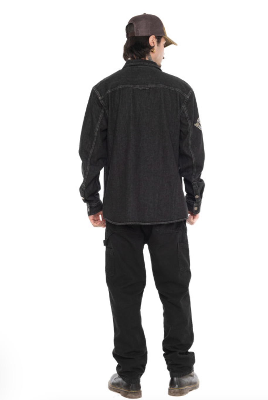 Surchemise Von Dutch en denim noir – Homme