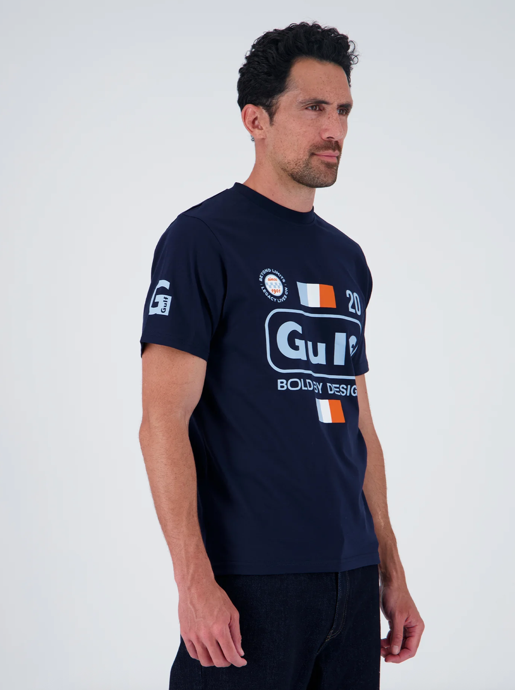 T-shirt Gulf Bold by Design bleu marine
