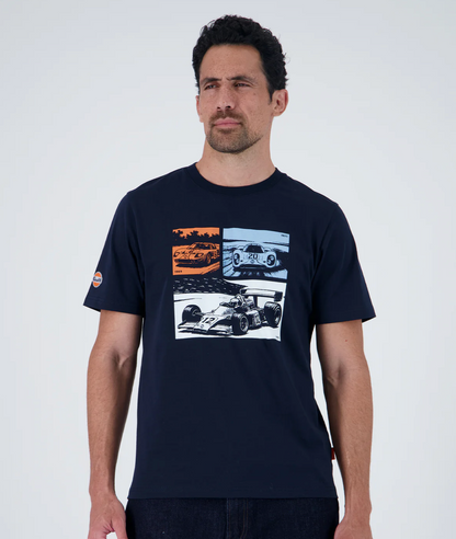 T-shirt Gulf Racing Legends Bleu Marine