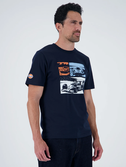 T-shirt Gulf Racing Legends Bleu Marine