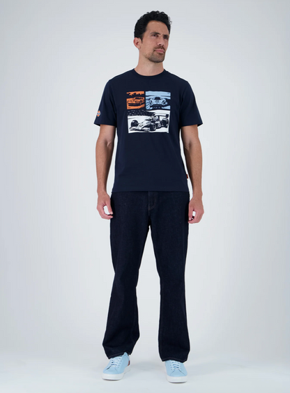T-shirt Gulf Racing Legends Bleu Marine