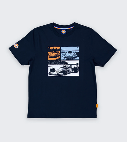T-shirt Gulf Racing Legends Bleu Marine