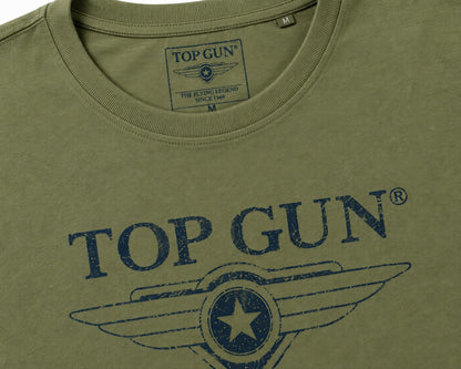 T-shirt homme Top Gun kaki & navy – Logo Wings
