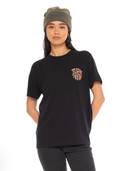 T-shirt Femme Von Dutch Smoke – Noir