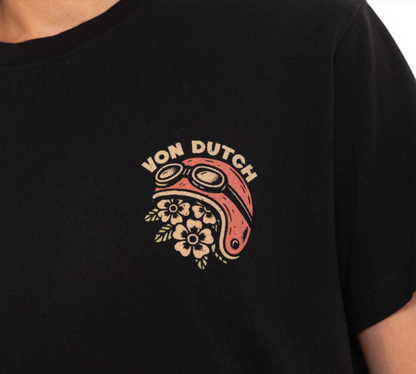 T-shirt Femme Von Dutch Smoke – Noir