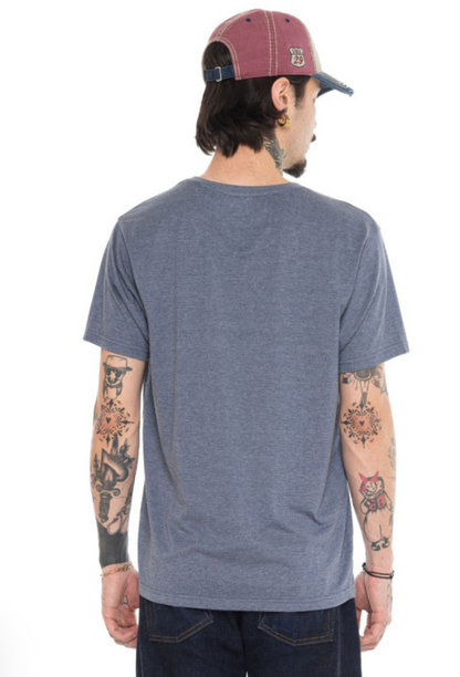 T-shirt Homme Von Dutch MilkShake – Bleu Pin-Up