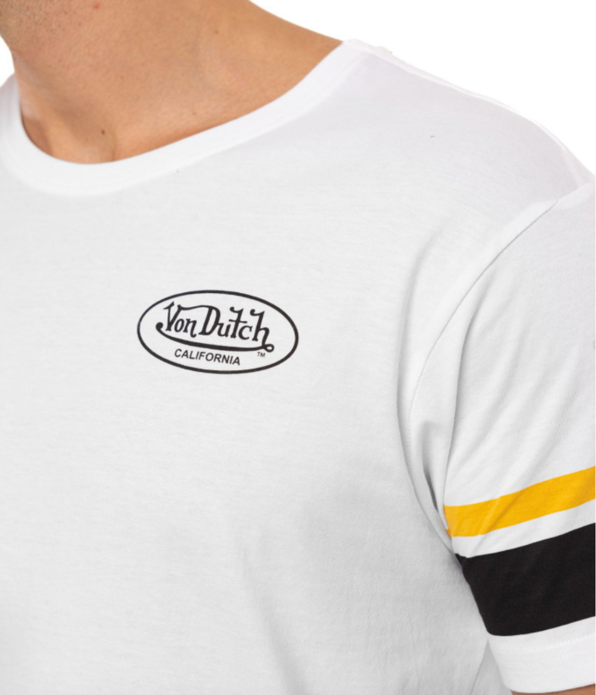 T-shirt Homme Von Dutch Racer Blanc | Un Barbu et Une Blonde