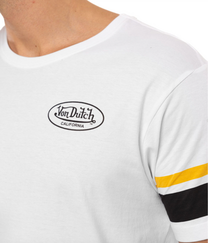 T-shirt Homme Von Dutch Racer Blanc | Un Barbu et Une Blonde