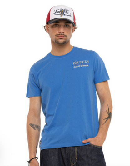 T-shirt Homme Von Dutch Venice Beach California – Bleu