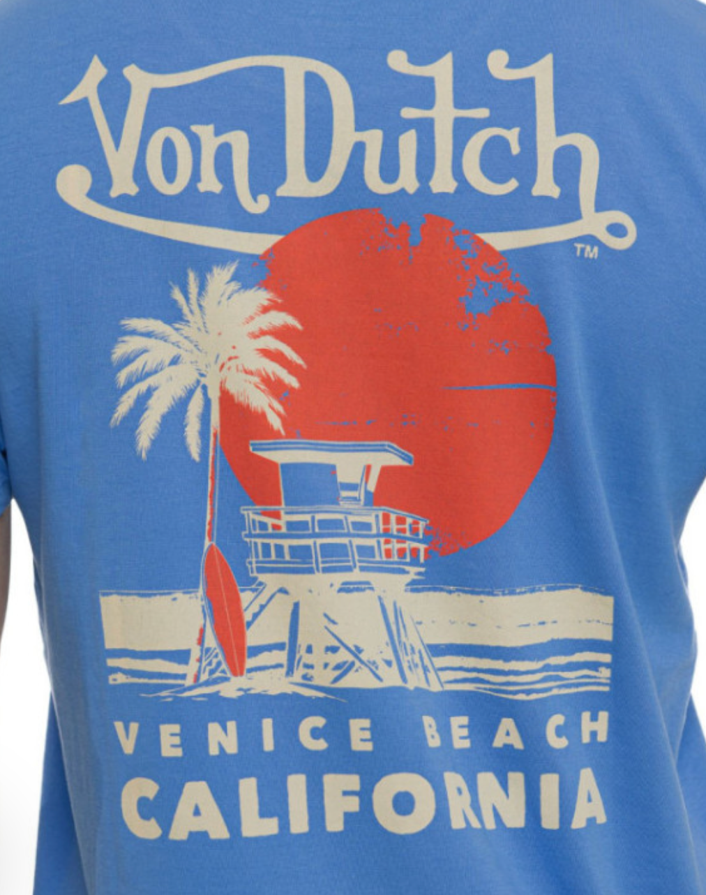 T-shirt Homme Von Dutch Venice Beach California – Bleu