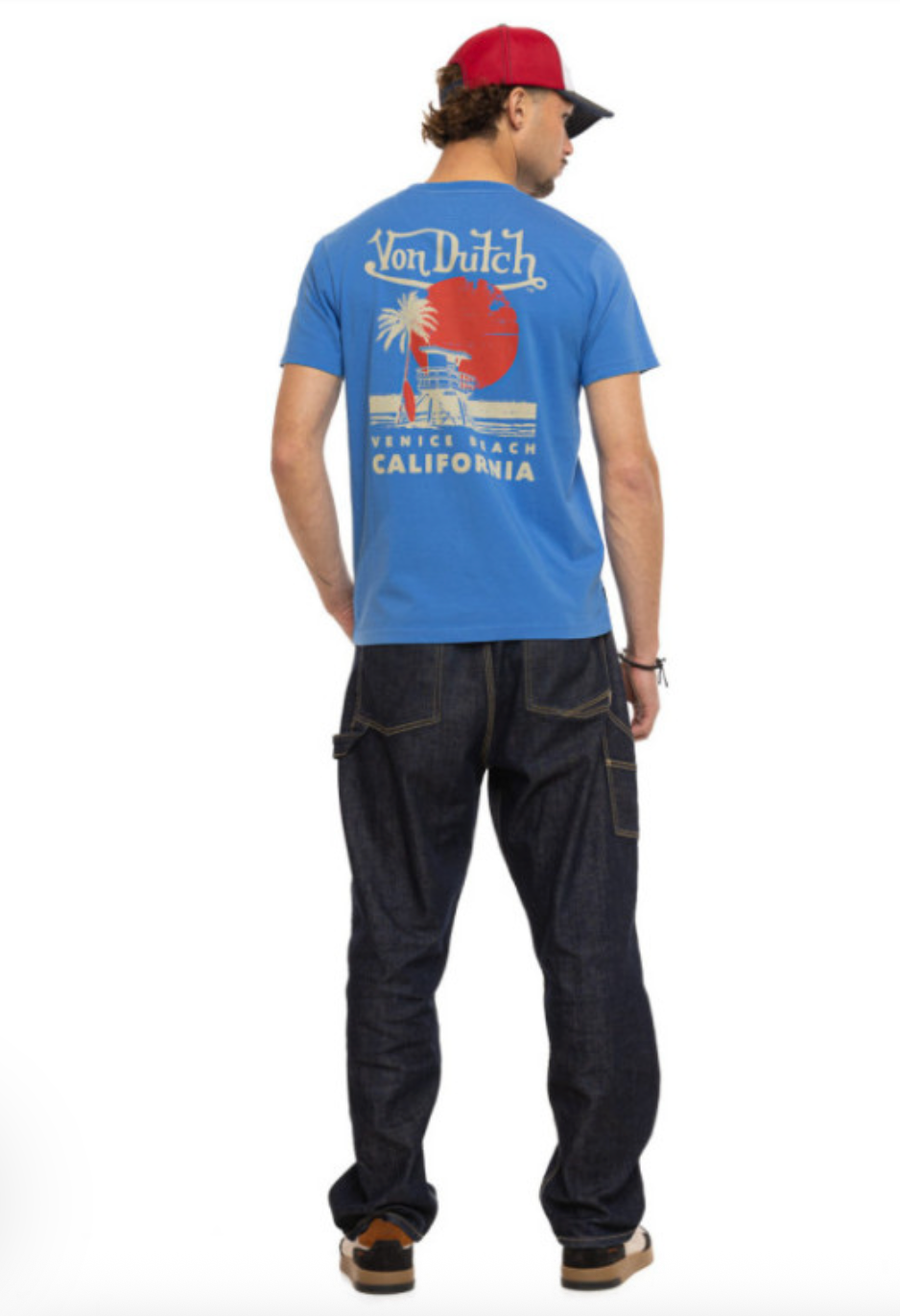 T-shirt Homme Von Dutch Venice Beach California – Bleu