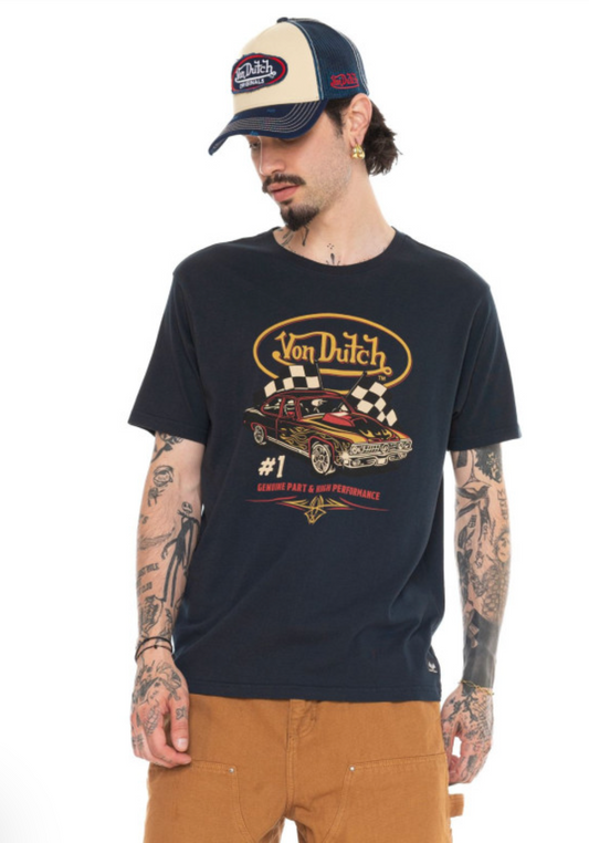 T-shirt Homme Von Dutch #1 – Navy Vintage