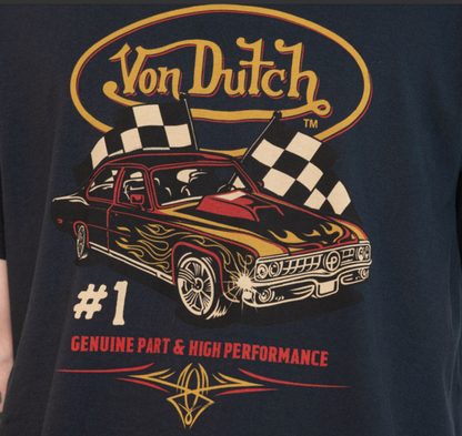 T-shirt Homme Von Dutch #1 – Navy Vintage